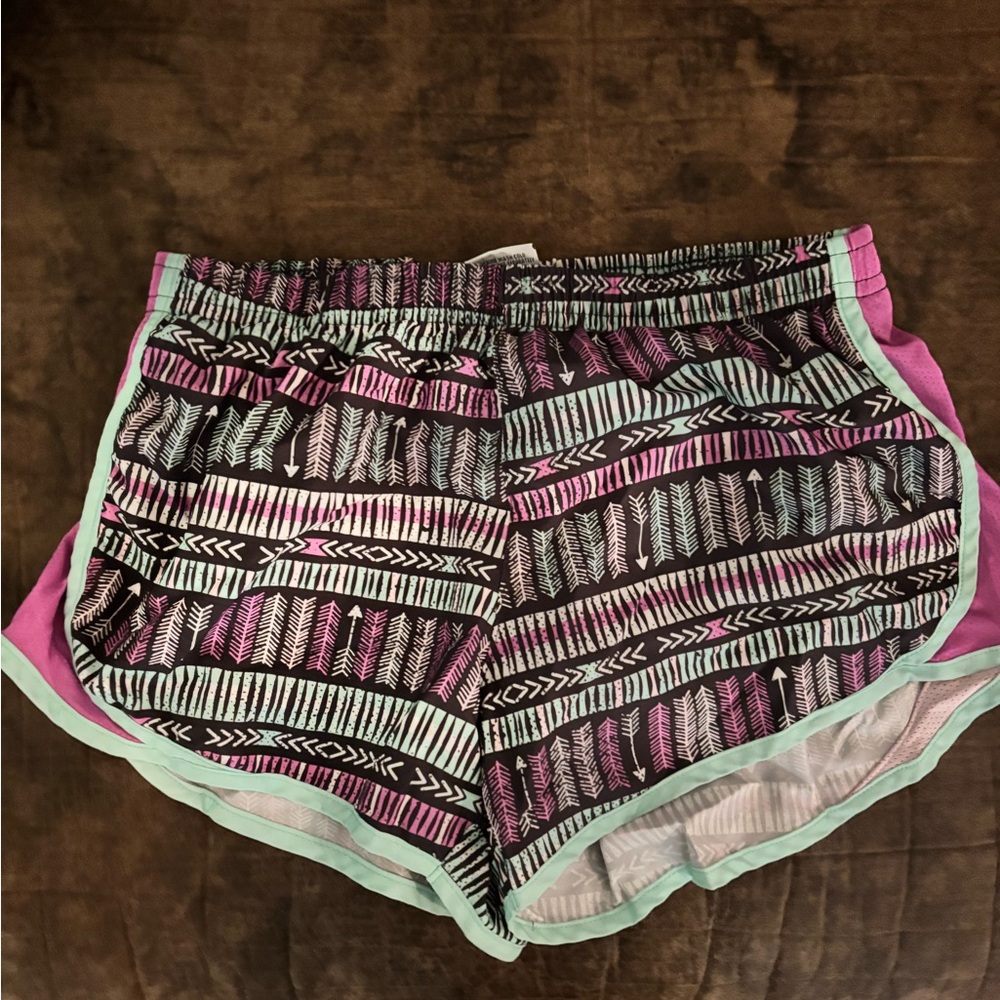 Varsity Pink and Black Athletic Shorts
